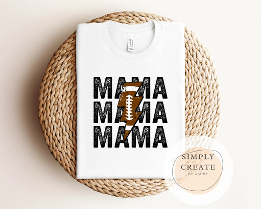 Football Mama Lightning Bolt