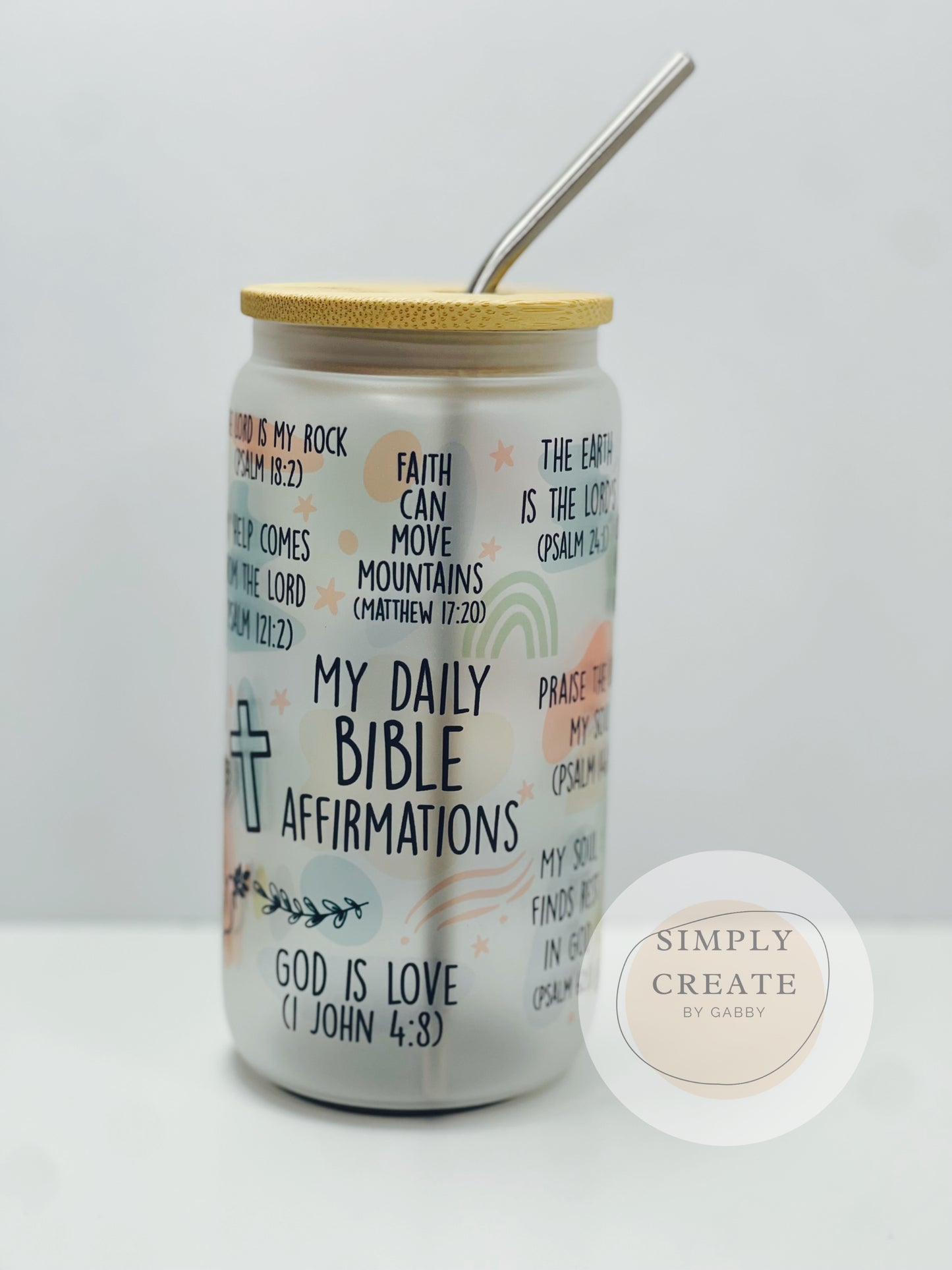 my Daily Bible Affirmations Glass Cup